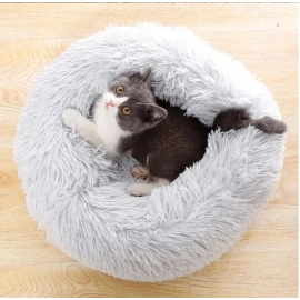 Super Cat Bed Warm Sleeping Cat Nest Soft Long Plush Best Pet Dog Bed for Dogs Basket Cushion Cat Bed Cat Mat Animals Sleeping