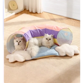 Cats Bed Mat Funny Tunnels Cute Rainbow Cat Beds and Cat Toys Pet Beds Furniture for Home Cat Accessories Cats Pet Products