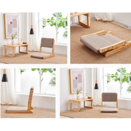 Chair Accent Furniture,Foldable Meditation Floor Chair, Living Room Chair Floor Seat, Portable Japanese Legless Chair