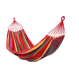 Outdoor Hammock Portable Garden Hammock Sports Home Travel Camping Swing Canvas Stripe Hang Bed Hammock Double Single People